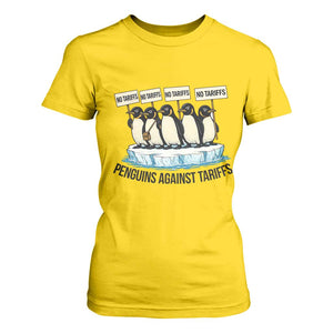 Penguins Against Tariffs T Shirt For Women Resist Tariffs Subtle FDT Political Resistance TS14 Daisy Print Your Wear