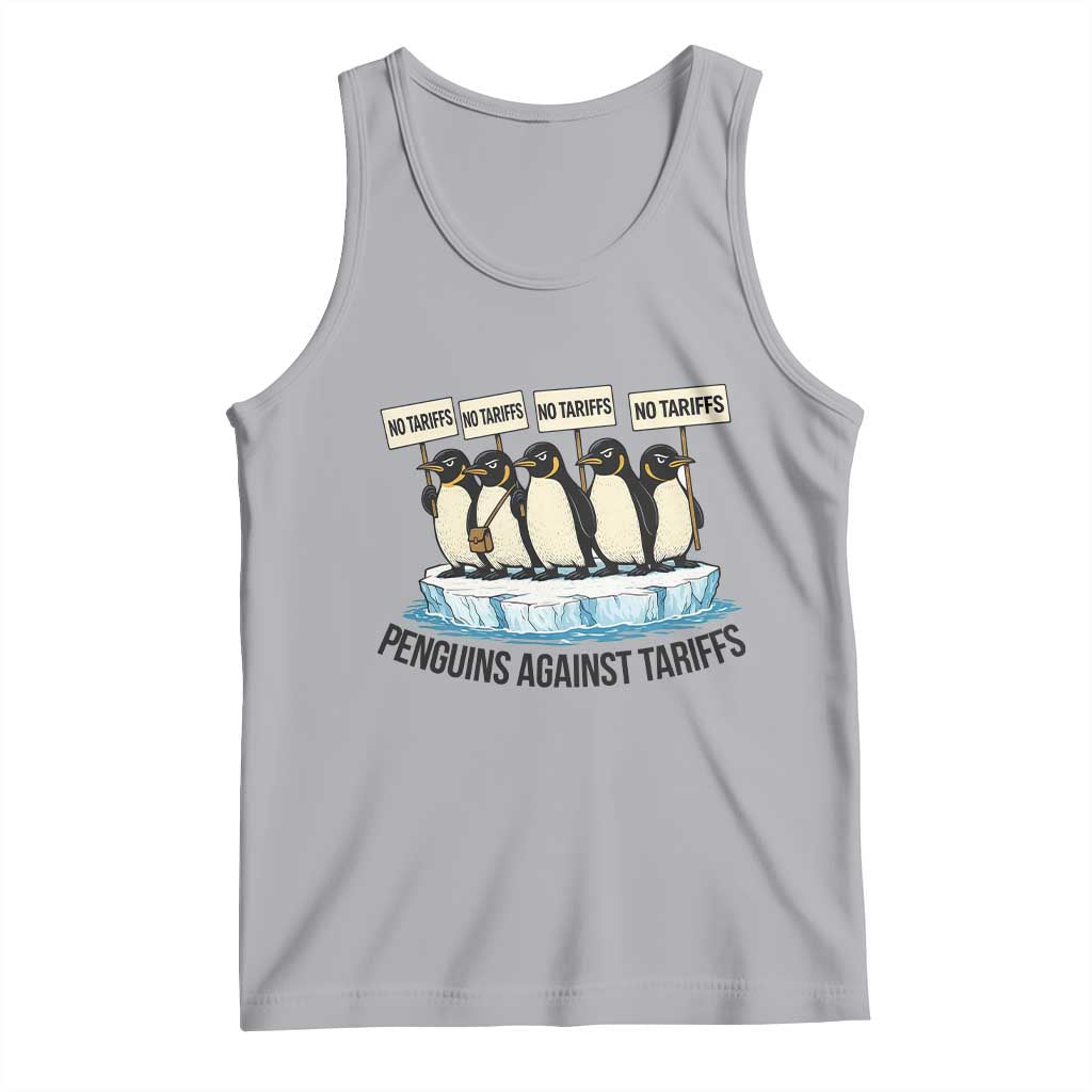 Penguins Against Tariffs Tank Top Resist Tariffs Subtle FDT Political Resistance TS14 Athletic Heather Print Your Wear