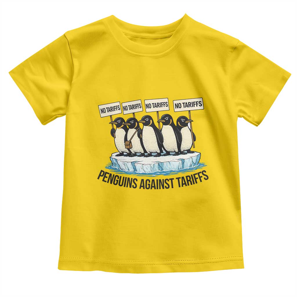Penguins Against Tariffs Toddler T Shirt Resist Tariffs Subtle FDT Political Resistance TS14 Daisy Print Your Wear