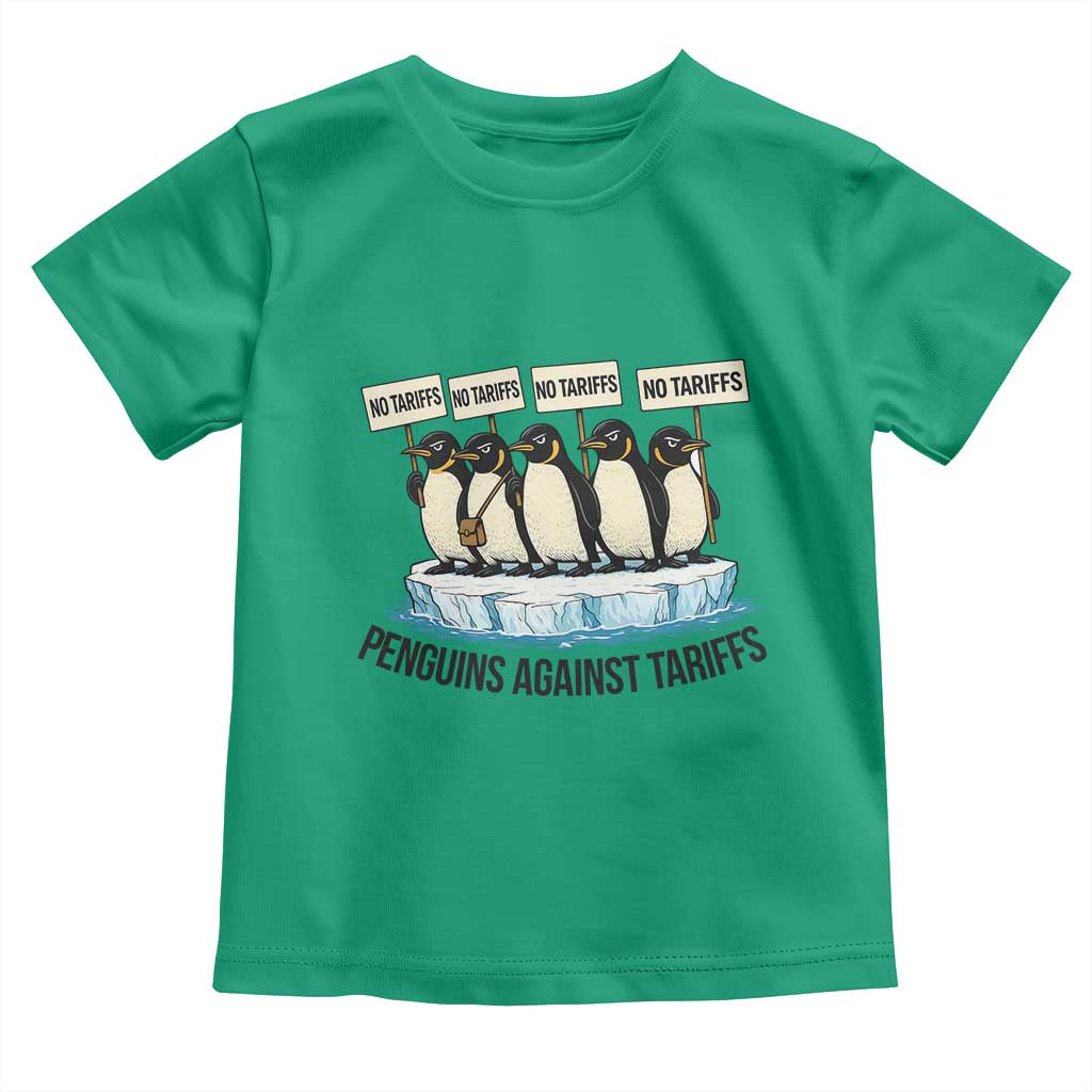 Penguins Against Tariffs Toddler T Shirt Resist Tariffs Subtle FDT Political Resistance TS14 Irish Green Print Your Wear