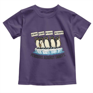 Penguins Against Tariffs Toddler T Shirt Resist Tariffs Subtle FDT Political Resistance TS14 Purple Print Your Wear