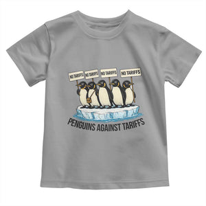 Penguins Against Tariffs Toddler T Shirt Resist Tariffs Subtle FDT Political Resistance TS14 Sport Gray Print Your Wear