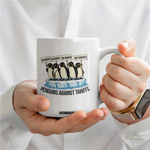 Penguins Against Tariffs Coffee Mug Resist Tariffs Subtle FDT Political Resistance TS14 Print Your Wear