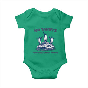 Penguins Against Tariffs Baby Onesie Resist Protest FDT Political TS14 Irish Green Print Your Wear