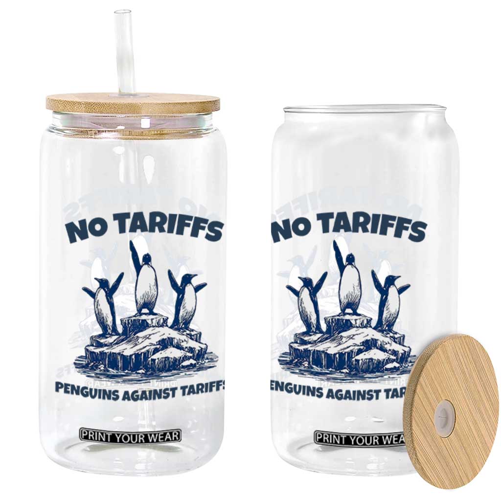 Penguins Against Tariffs Glass Can Resist Protest FDT Political TS14 Print Your Wear
