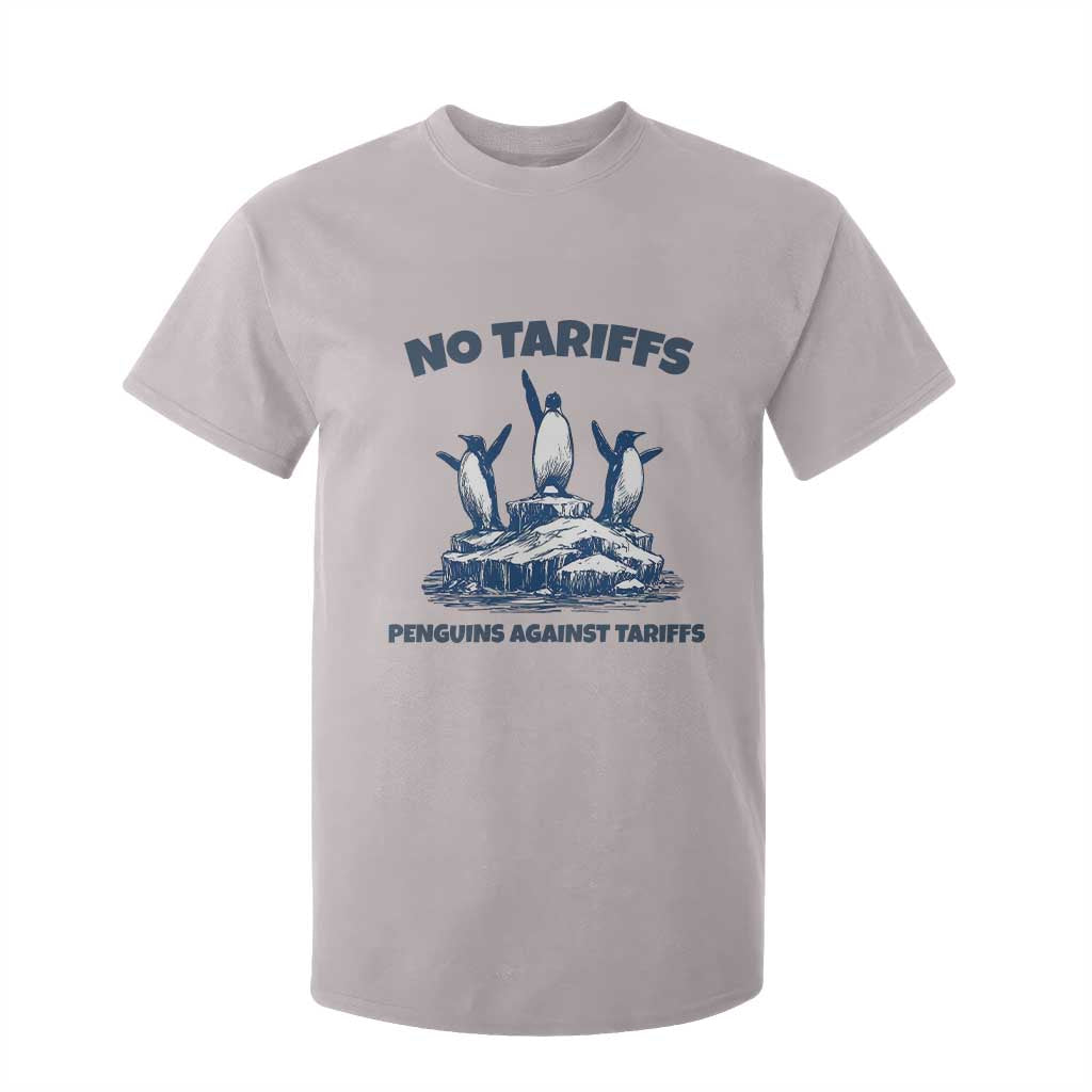 Penguins Against Tariffs T Shirt For Kid Resist Protest FDT Political TS14 Ice Gray Print Your Wear