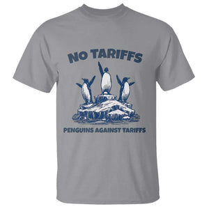 Penguins Against Tariffs T Shirt Resist Protest FDT Political TS14 Sport Gray Print Your Wear