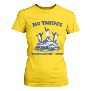 Penguins Against Tariffs T Shirt For Women Resist Protest FDT Political TS14 Daisy Print Your Wear