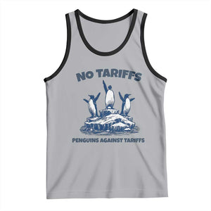 Penguins Against Tariffs Tank Top Resist Protest FDT Political TS14 Athletic Heather Black Print Your Wear