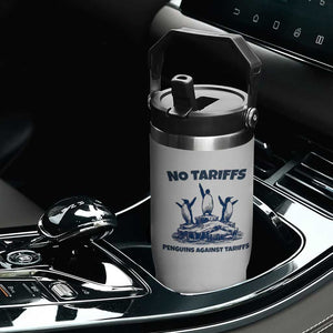 Penguins Against Tariffs Flip Straw Tumbler Resist Protest FDT Political TS14 Print Your Wear