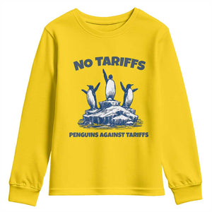Penguins Against Tariffs Youth Sweatshirt Resist Protest FDT Political TS14 Daisy Print Your Wear