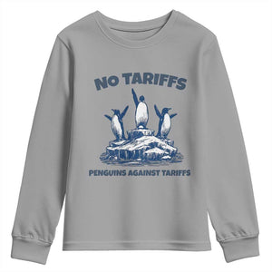 Penguins Against Tariffs Youth Sweatshirt Resist Protest FDT Political TS14 Sport Gray Print Your Wear