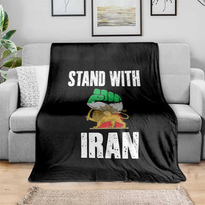 Free Iran Support Iranian MIGA Throw Blanket Stand With Iran TS14 Print Your Wear