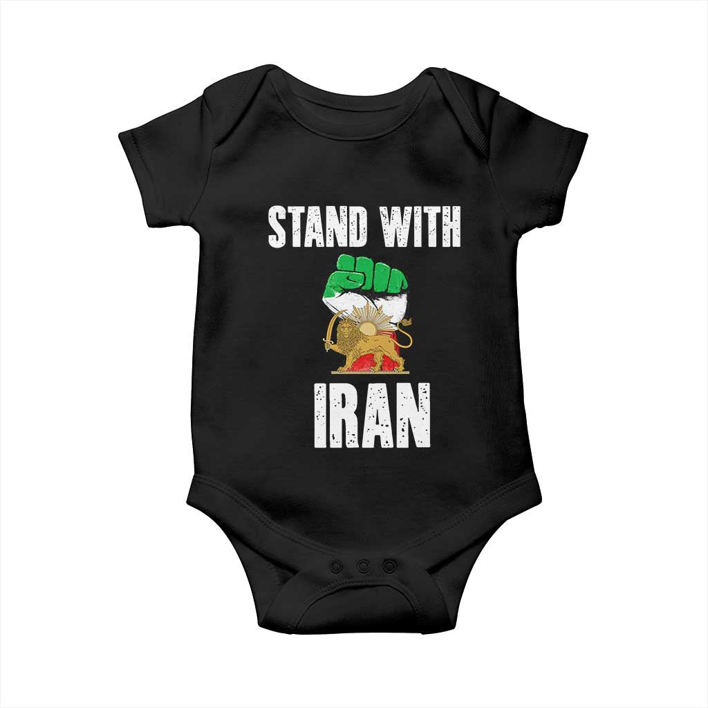 Free Iran Support Iranian MIGA Baby Onesie Stand With Iran TS14 Black Print Your Wear