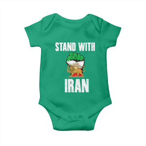 Free Iran Support Iranian MIGA Baby Onesie Stand With Iran TS14 Irish Green Print Your Wear
