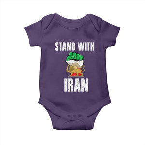 Free Iran Support Iranian MIGA Baby Onesie Stand With Iran TS14 Purple Print Your Wear