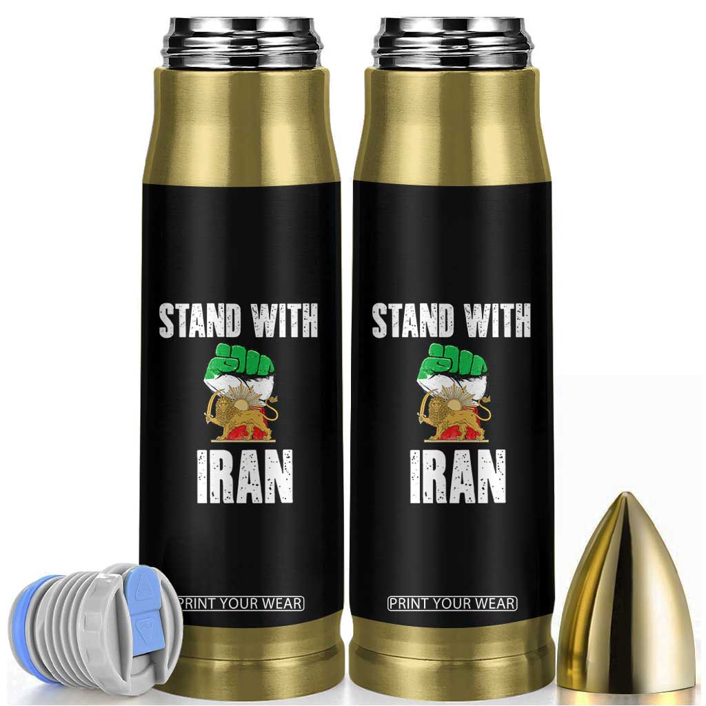 Free Iran Support Iranian MIGA Bullet Tumbler Stand With Iran TS14 Black Print Your Wear