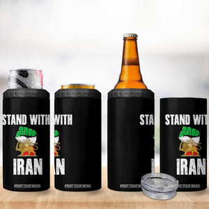 Free Iran Support Iranian MIGA 4 in 1 Can Cooler Tumbler Stand With Iran TS14 Print Your Wear