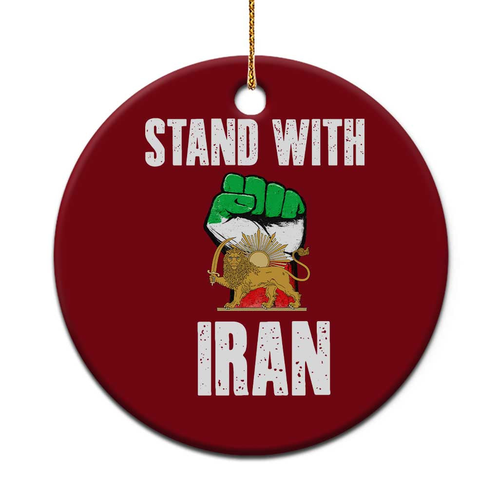 Free Iran Support Iranian MIGA Ceramic Ornament Stand With Iran TS14 1pc Red Print Your Wear