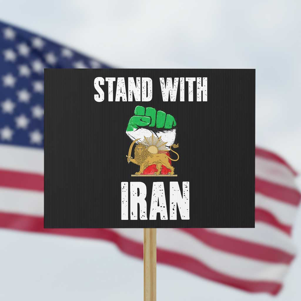 Free Iran Support Iranian MIGA Protest Sign Stand With Iran TS14 Horizontal 18