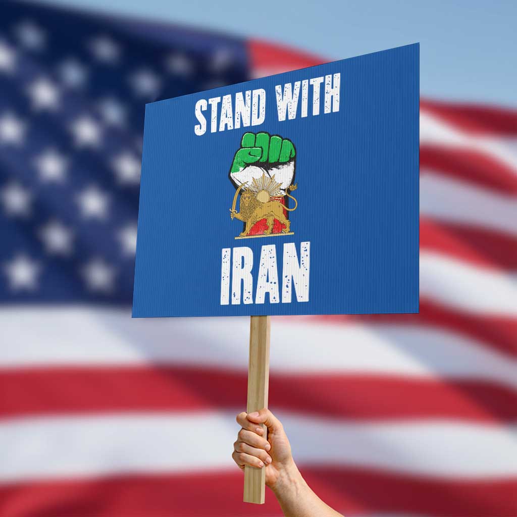 Free Iran Support Iranian MIGA Protest Sign Stand With Iran TS14 Horizontal 18