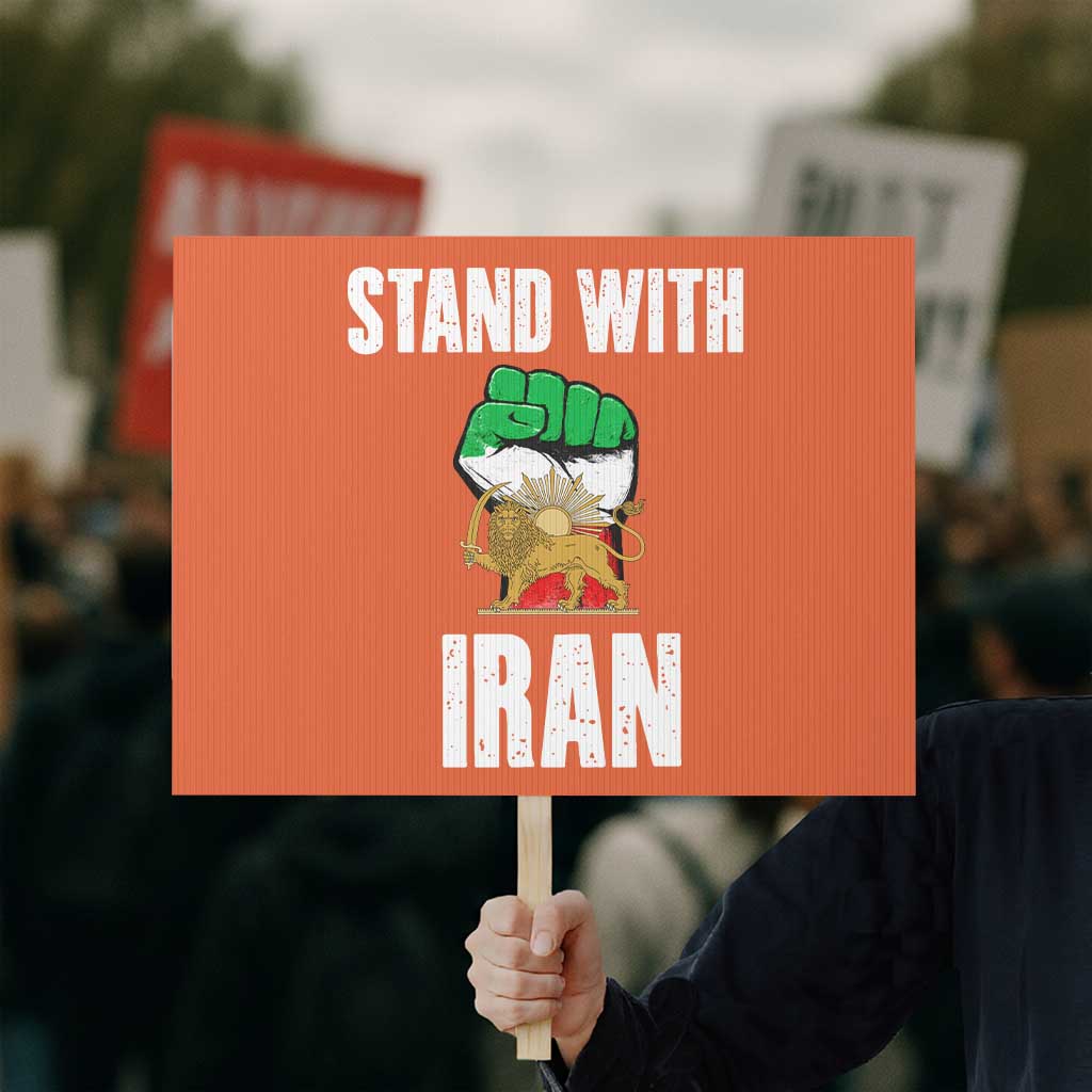 Free Iran Support Iranian MIGA Protest Sign Stand With Iran TS14 Horizontal 18