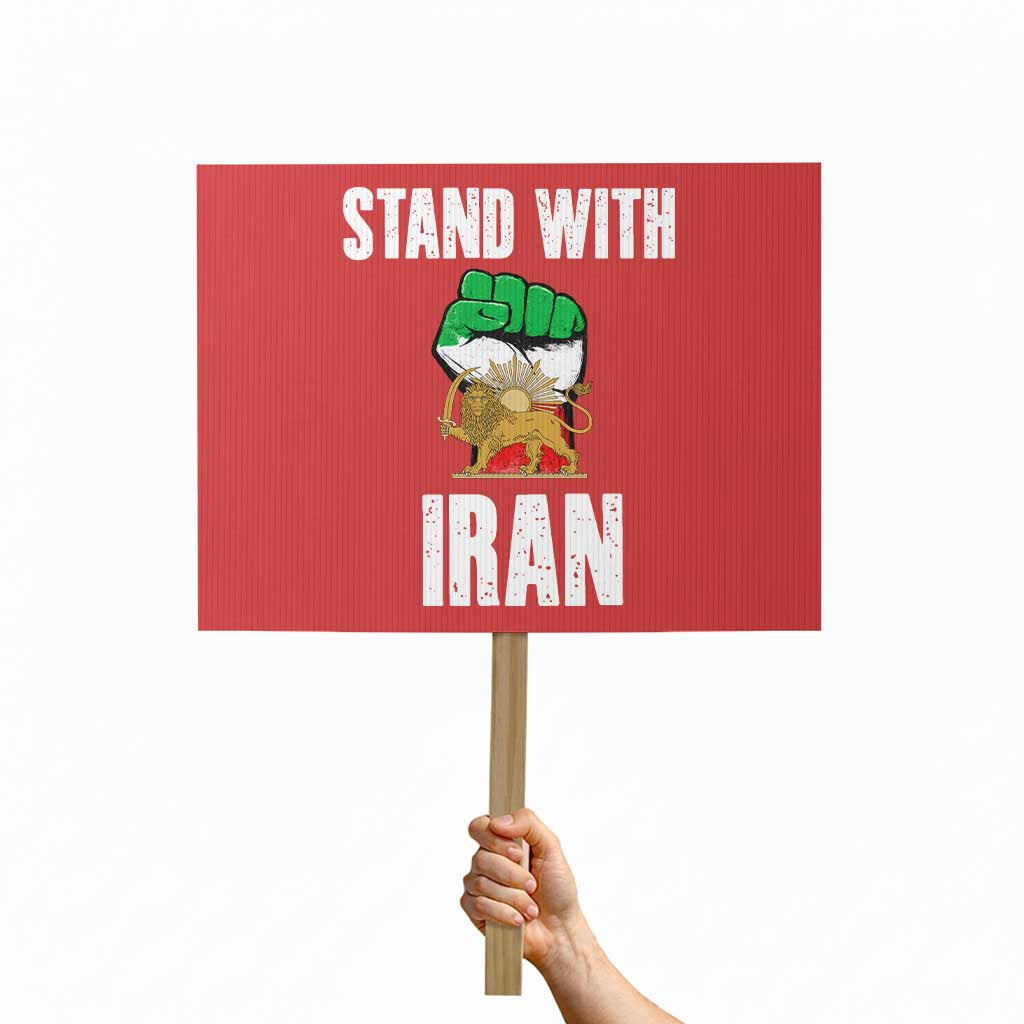 Free Iran Support Iranian MIGA Protest Sign Stand With Iran TS14 Horizontal 18