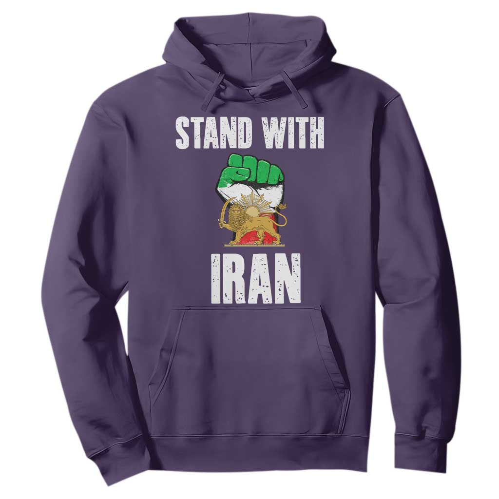Free Iran Support Iranian MIGA Hoodie Stand With Iran TS14 Purple Print Your Wear