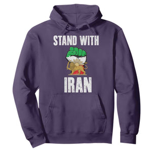 Free Iran Support Iranian MIGA Hoodie Stand With Iran TS14 Purple Print Your Wear