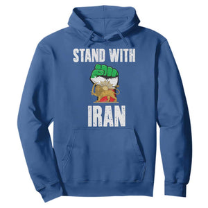 Free Iran Support Iranian MIGA Hoodie Stand With Iran TS14 Royal Blue Print Your Wear