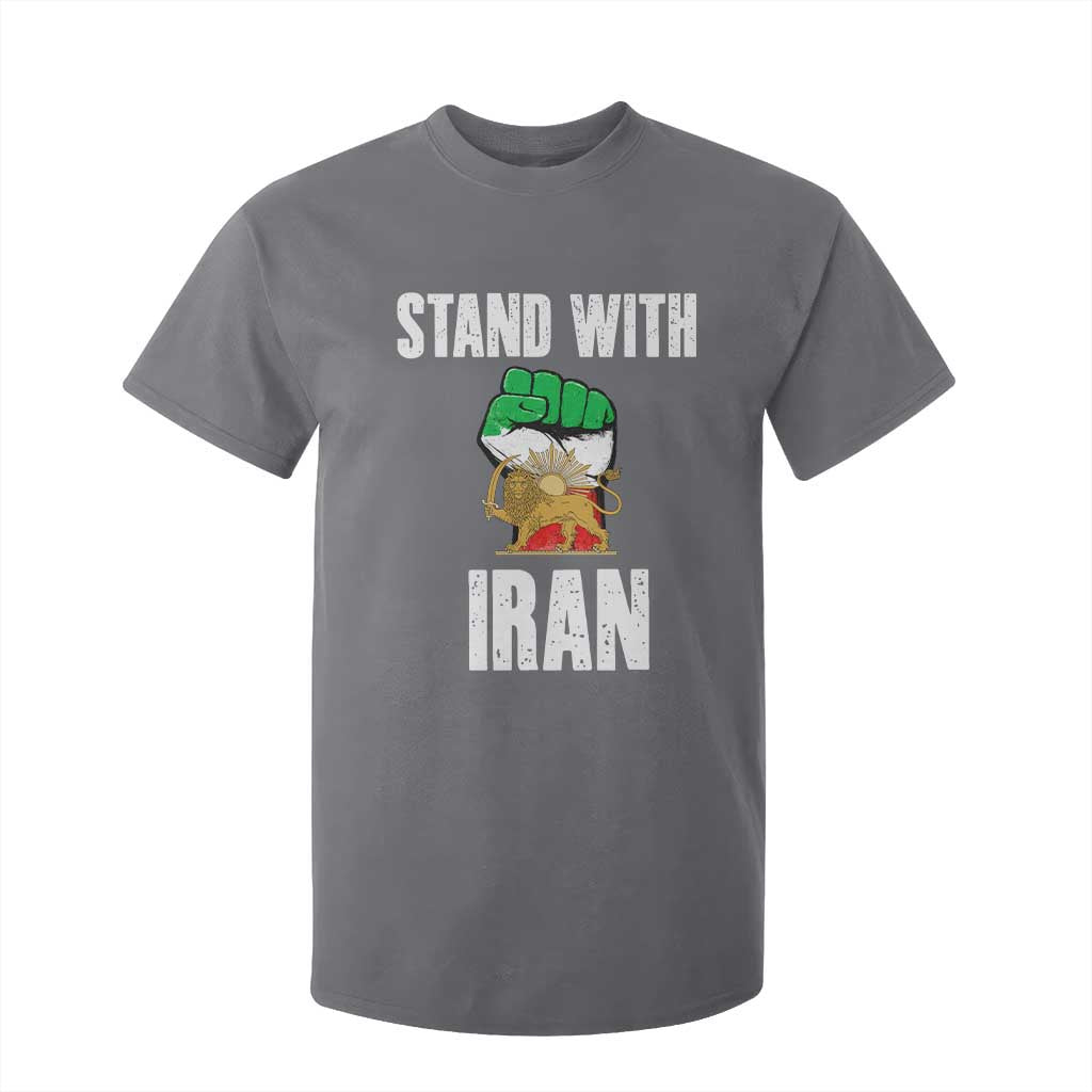 Free Iran Support Iranian MIGA T Shirt For Kid Stand With Iran TS14 Charcoal Print Your Wear