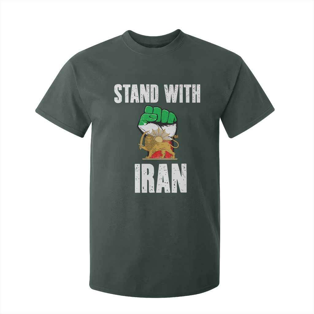 Free Iran Support Iranian MIGA T Shirt For Kid Stand With Iran TS14 Dark Forest Green Print Your Wear