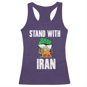 Free Iran Support Iranian MIGA Racerback Tank Top Stand With Iran TS14 Purple Print Your Wear