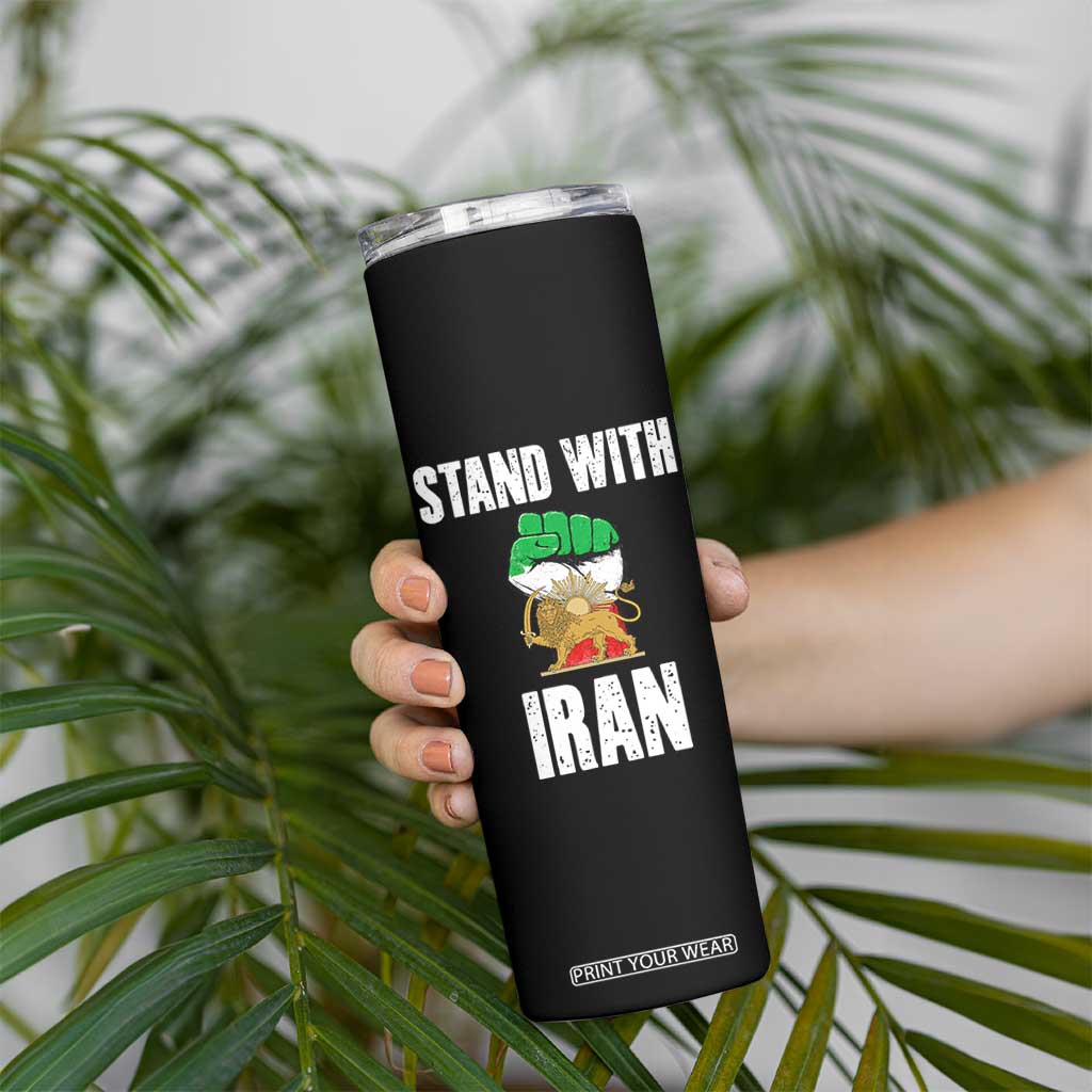 Free Iran Support Iranian MIGA Skinny Tumbler Stand With Iran TS14 Print Your Wear