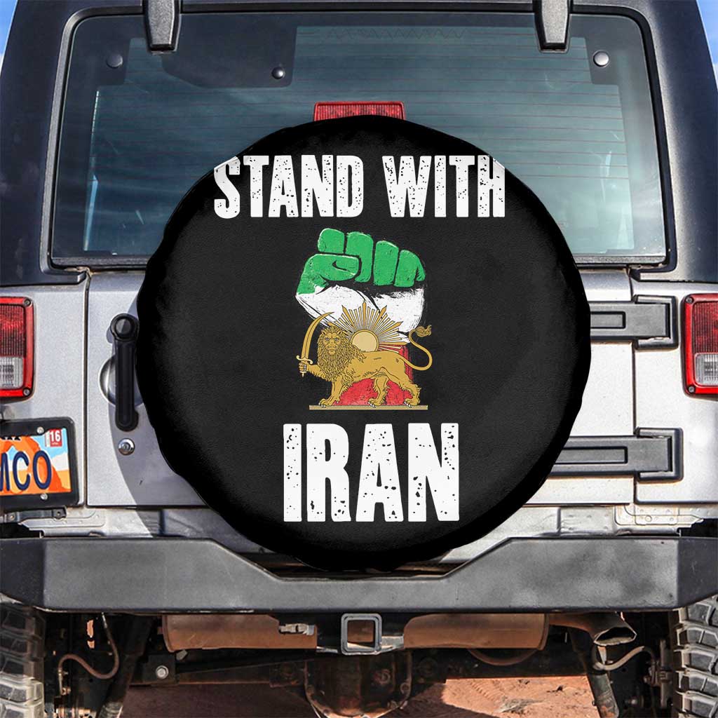 Free Iran Support Iranian MIGA Spare Tire Cover Stand With Iran TS14 No hole Black Print Your Wear