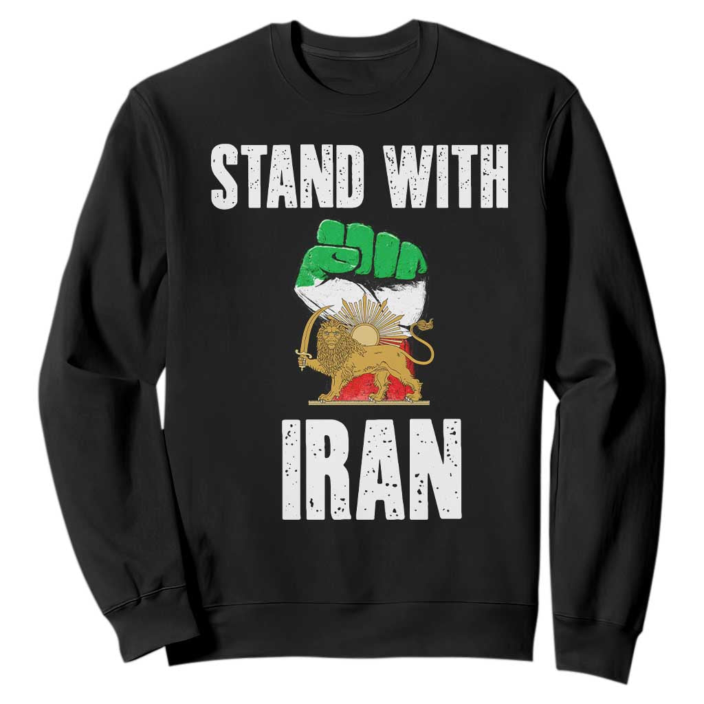Free Iran Support Iranian MIGA Sweatshirt Stand With Iran TS14 Black Print Your Wear