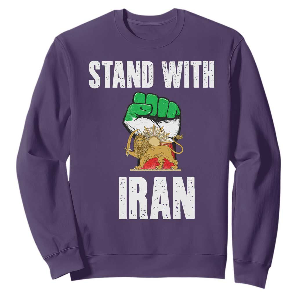 Free Iran Support Iranian MIGA Sweatshirt Stand With Iran TS14 Purple Print Your Wear