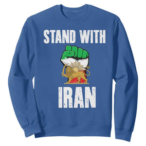Free Iran Support Iranian MIGA Sweatshirt Stand With Iran TS14 Royal Blue Print Your Wear