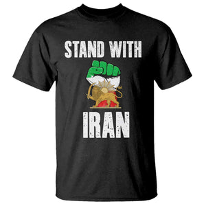 Free Iran Support Iranian MIGA T Shirt Stand With Iran TS14 Black Print Your Wear