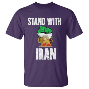 Free Iran Support Iranian MIGA T Shirt Stand With Iran TS14 Purple Print Your Wear