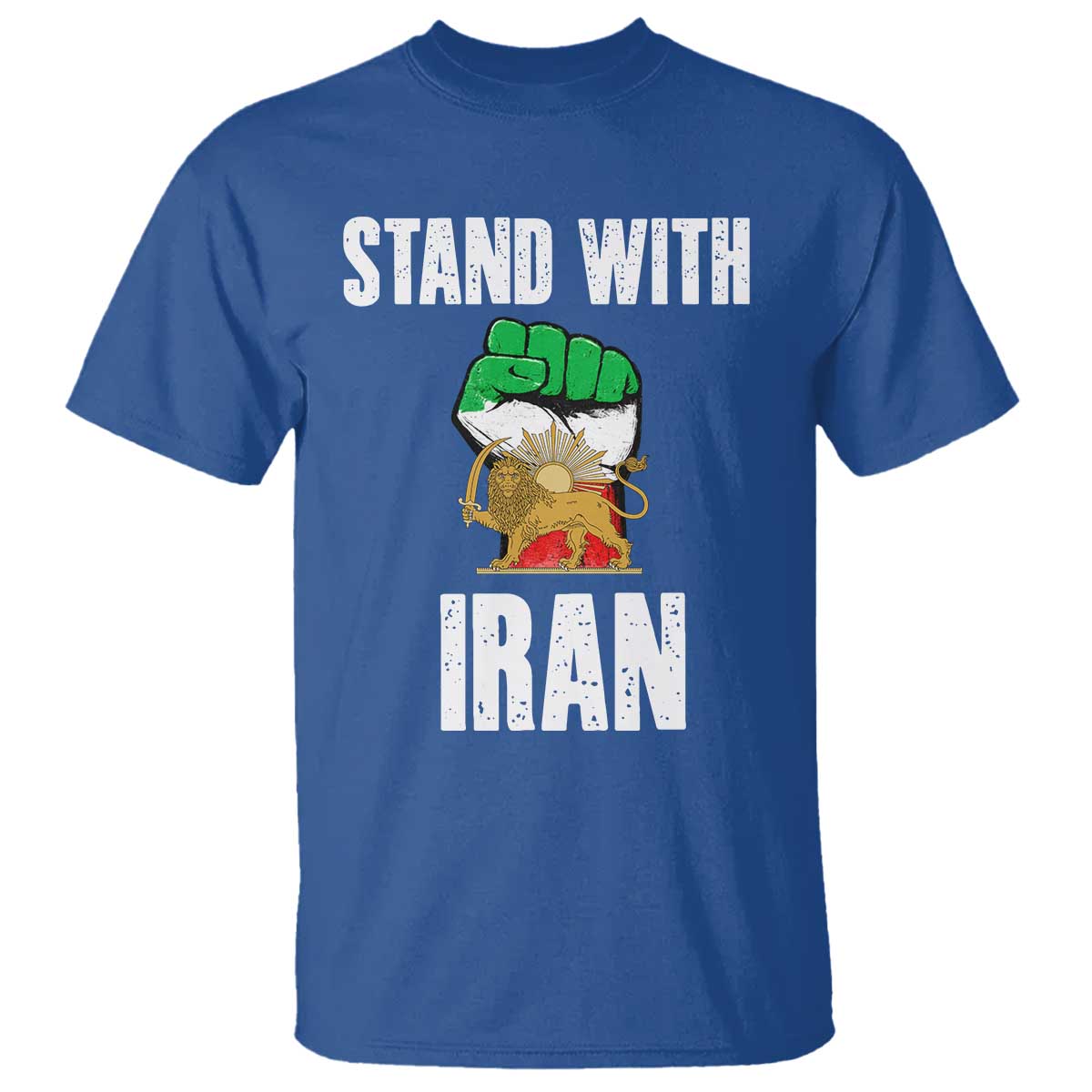 Free Iran Support Iranian MIGA T Shirt Stand With Iran TS14 Royal Blue Print Your Wear