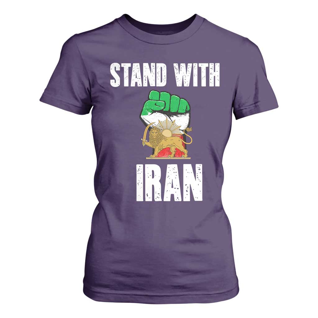 Free Iran Support Iranian MIGA T Shirt For Women Stand With Iran TS14 Purple Print Your Wear