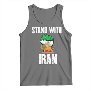 Free Iran Support Iranian MIGA Tank Top Stand With Iran TS14 Black Heather Print Your Wear