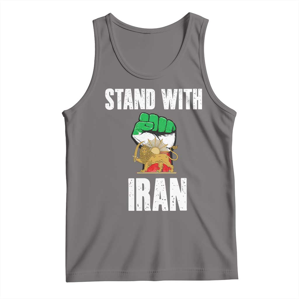 Free Iran Support Iranian MIGA Tank Top Stand With Iran TS14 Deep Heather Print Your Wear
