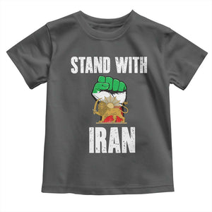 Free Iran Support Iranian MIGA Toddler T Shirt Stand With Iran TS14 Dark Heather Print Your Wear