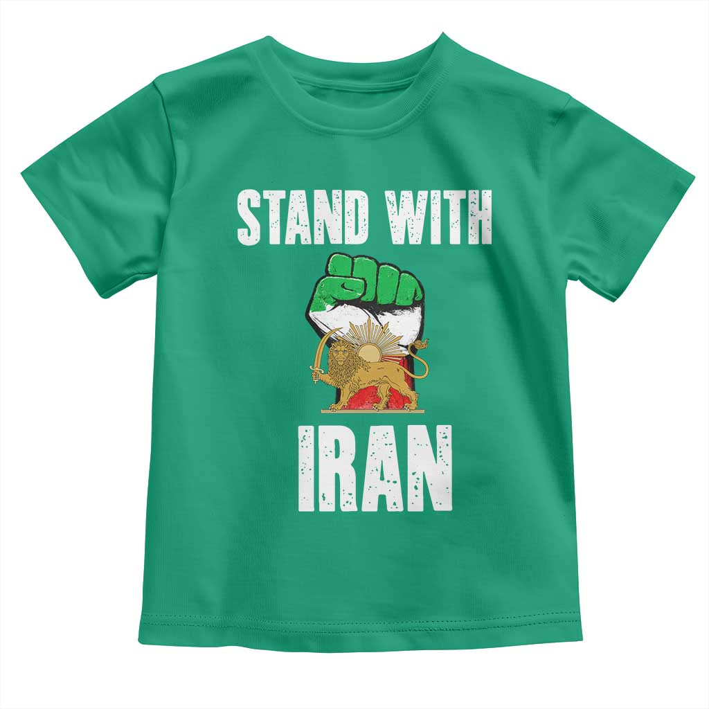 Free Iran Support Iranian MIGA Toddler T Shirt Stand With Iran TS14 Irish Green Print Your Wear