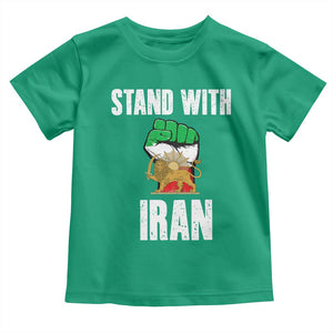 Free Iran Support Iranian MIGA Toddler T Shirt Stand With Iran TS14 Irish Green Print Your Wear