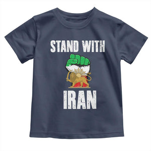 Free Iran Support Iranian MIGA Toddler T Shirt Stand With Iran TS14 Navy Print Your Wear