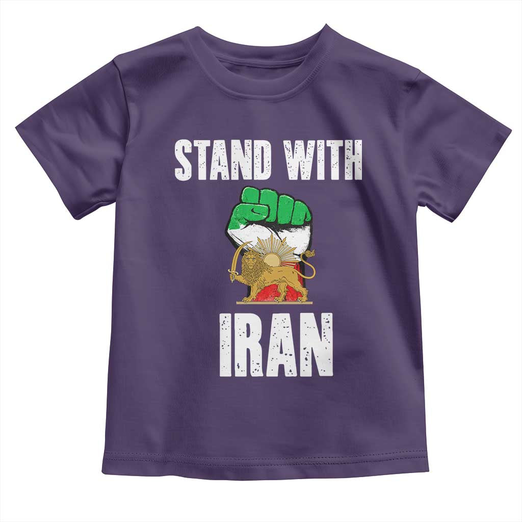 Free Iran Support Iranian MIGA Toddler T Shirt Stand With Iran TS14 Purple Print Your Wear