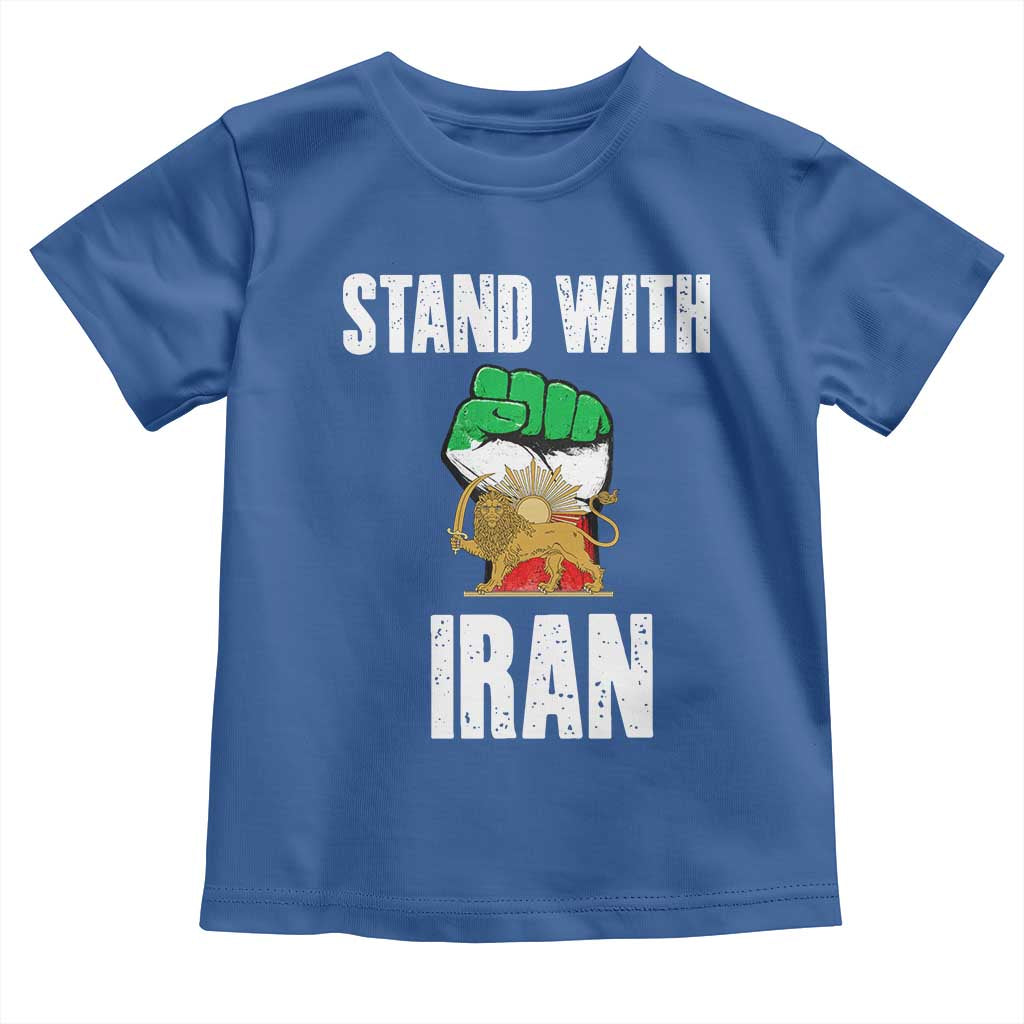 Free Iran Support Iranian MIGA Toddler T Shirt Stand With Iran TS14 Royal Blue Print Your Wear